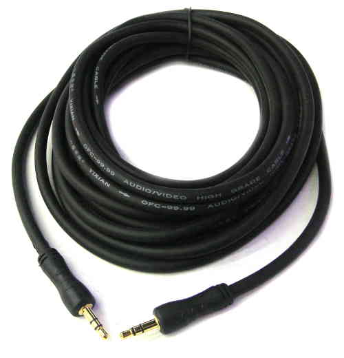 YX-1312 3.5mm Stereo Male/Male Cable 5m